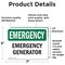 Signmission Generator, 7 in W x Rectangle, Vinyl Decal OS-2PACK-EM-D-57-L-10334 - alternate 2